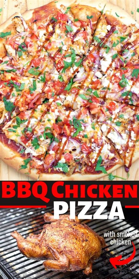 The Bbq Chicken Pizza Is Ready To Be Served On The Grill And Its