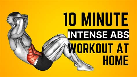 10 Minute Intense Abs Workout At Home No Equipment Youtube