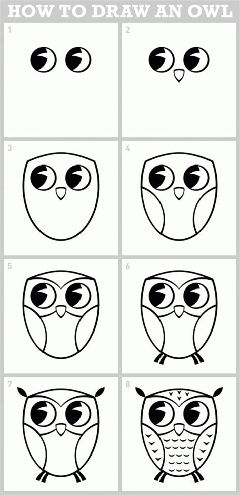 With these simple and easy 11 steps of owl cartoon drawing, you can become make your first step by drawing an oval shape in the middle of the paper. How to draw an owl