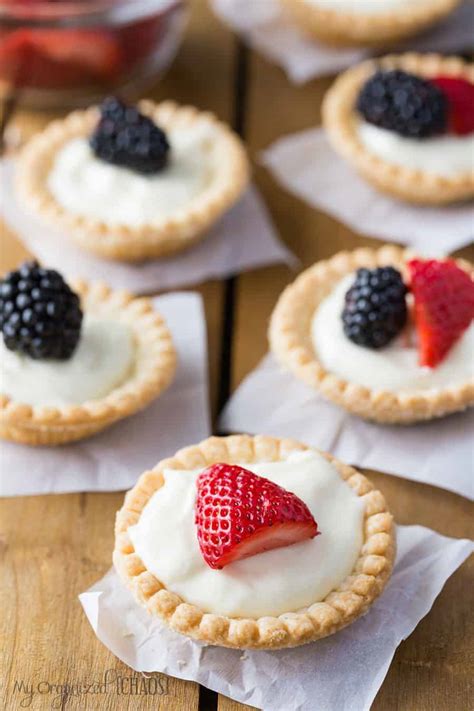 Cream Cheese Tarts Topped With Fruit Recipe My Organized Chaos