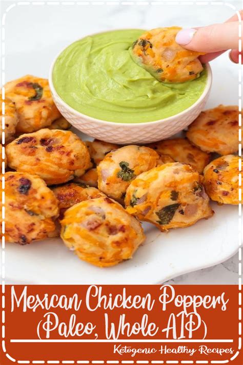 Slice off the stem and then cut the jalapenos in half lengthwise. Mexican Chicken Poppers (Paleo, Whole30, AIP) - Dairy Free ...