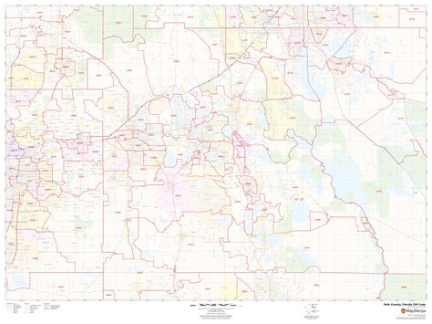 Zip Code Map Polk County Florida United States Map