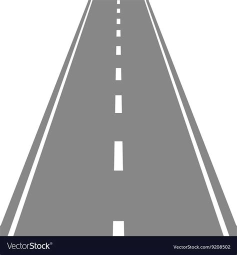 Straight Road Simple Flat Royalty Free Vector Image Affiliate