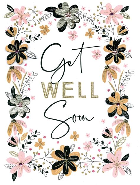 Get Well Soon Gigantic Greeting Card A4 Sized Cards Cards