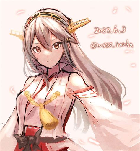 艦これ「榛名改二乙 第三改装待機中 艦これ版深夜の真剣お絵描き60分一本勝負 」 wss sのイラスト