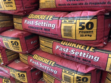 Use of concrete bags as retaining walls. Quikrete 50 lb Red Bags | Oklahoma Lumber & Supply