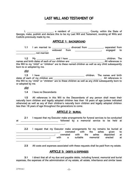 This is a ready format of last will and testament that will help you prepare your last will easily. Sample Last Will And Testament Blank Forms ...