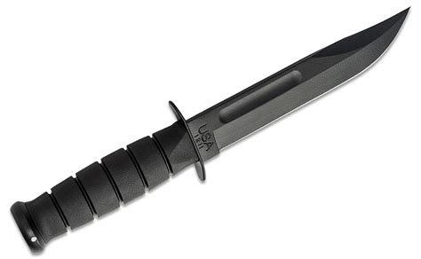Ka Bar 1213 Full Size Fighting Knife 7 Black Plain Blade Kraton G