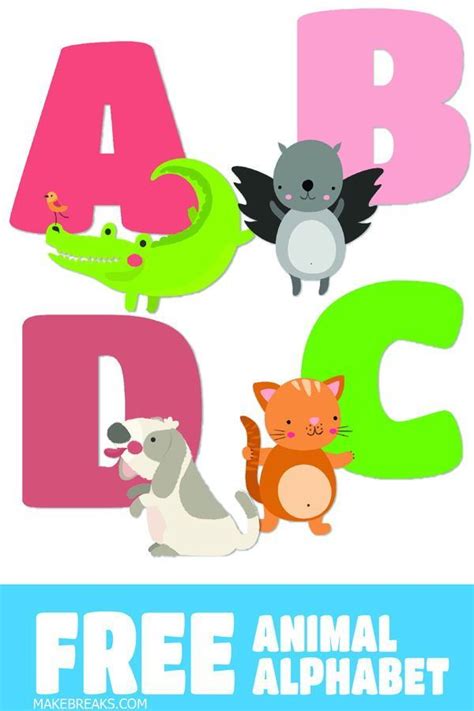 Free Printable Animal Letters 26 Letters Of The Alphabet Each