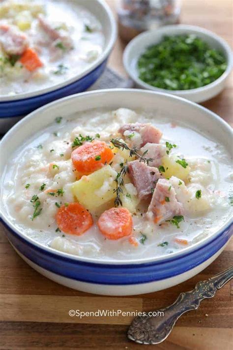 Ham And Potato Soup Easy Slow Cooker Recipe Spend With Pennies