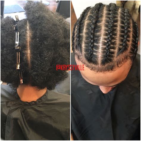 Cornrows Straight Backs Braids For Men Stitch Braids On Natural Hair