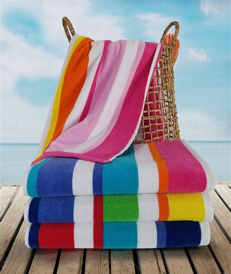 32x63 Terry Beach Towels Cotton Velour Maya Island