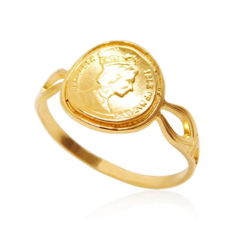 Gold Coin Ring Gold Signet Ring Gold Ring Antique Coin Etsy