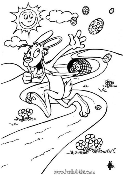 Coloring page alice in wonderland mad tea party vector. Running rabbit coloring pages - Hellokids.com