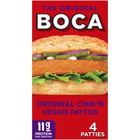 Boca Original Vegan Chikn Veggie Patties 4 Ct Kroger