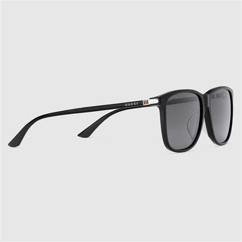 specialized fit rectangular frame acetate sunglasses gucci men s sunglasses 461670j07421014