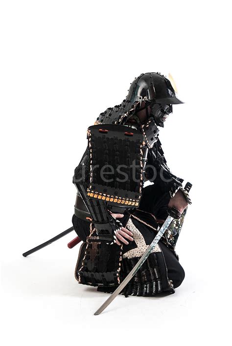 Figurestock A Western Samurai Warrior With His Sword In The Air