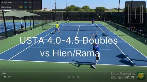 Tennis Practice Doubles Phongsrini Vs Hienrama Usta 40 45