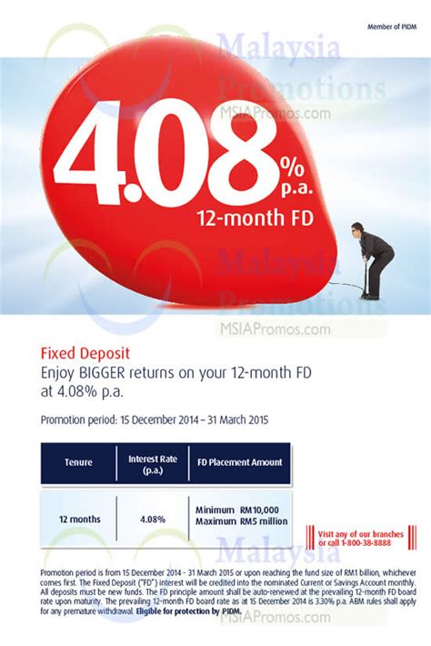 Hong leong bank berhad is part of the hong leong group malaysia, one of the largest asian conglomerates with stakes in banking, property development and investment, hospitality and leisure, principal investment, and manufacturing and distribution. Hong Leong Bank 4.08% p.a. Fixed Deposit Promo 15 Dec 2014 ...