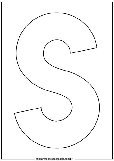 Moldes da letra S para imprimir em vários tamanhos e formatos Notícias Santa Luzia Net