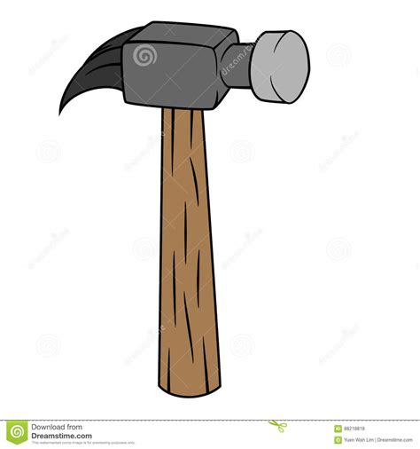 Se comete una falta cuando cualquier parte del lanzador o del martillo toca fuera del circulo antes de que se haya completado el lanzamiento. Dibujo Aislado De La Historieta Del Martillo Ilustración ...