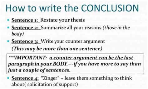 It has several key goals for example, an argumentative paper advocating new measures to reduce the environmental impact of agriculture might restate its problem as follows How To Write A Conclusion for Research Paper: Structure ...