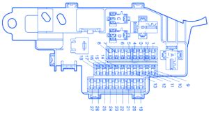 Toyota Tundra 2008 Dashboard Fuse Box/Block Circuit Breaker Diagram