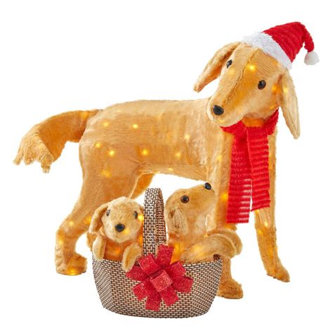 Товар 6 home accents holiday nut cracker: Home Accents Holiday 2-Piece Adorable Dogs LED Golden ...