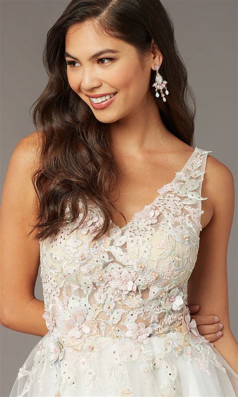 Alyce Hoco Dress With Embroidered Bodice Promgirl