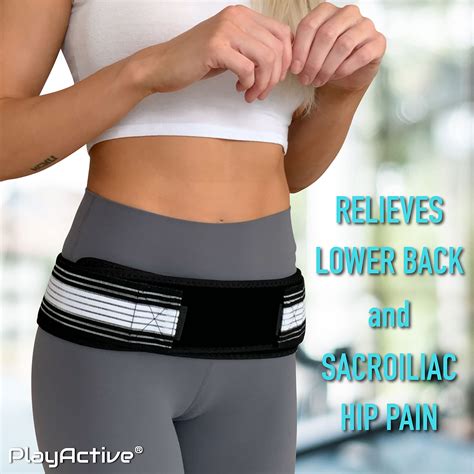 Playactive Sacroiliac Si Joint Hip Belt Lower Back Support Brace For Men And Women Hip