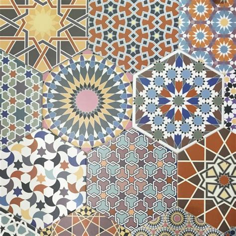 Available in a number of shades, formats and designs, we love how hexagon. Moroccan Mix Hex | Moroccan colors, Hexagon tiles, Tile ...