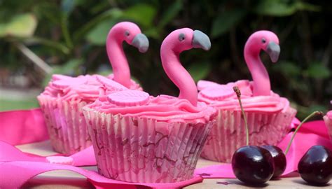 Place in the fridge until further use. Cherry And Almond Flamingo Cupcakes