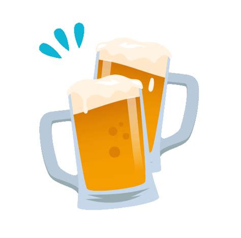 Clinking Beer Mugs Joypixels Sticker Clinking Beer Mugs Joypixels Cheers Discover Share GIFs