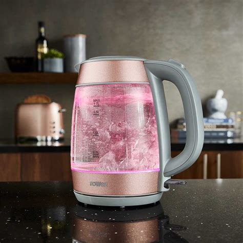Tower Glitz Blush Pink Glass Kettle • Tpc • The Party Cake Ltd