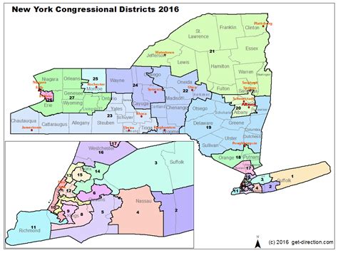 New Yorks Congressional Districts Political Map Of New York Images