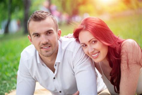 Young Couple On A Date In The Park Stock Image Image Of People Adult