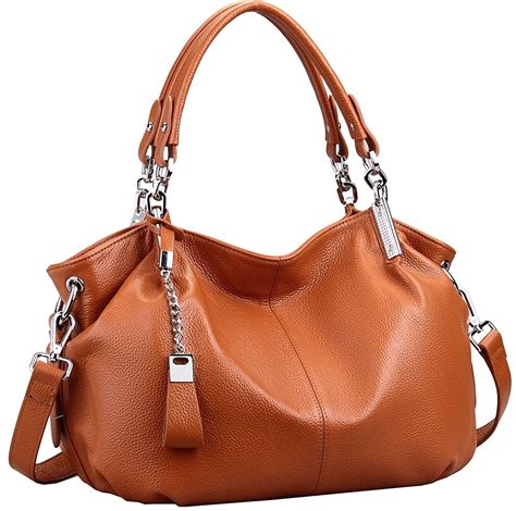 Heshe Womens Leather Handbags Ladies Purse Tote Bag Top Handle Bag