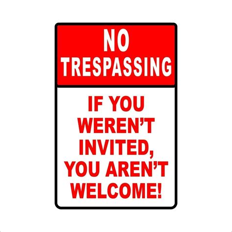 Outdoor Decor Aluminum Sign 12x16no Trespassing If You