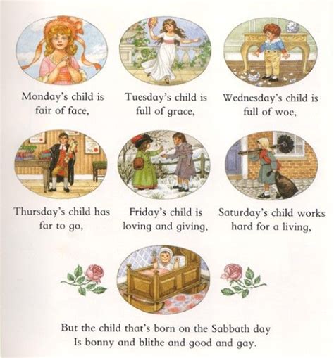 Mondays Child Is Fair Of Face Mondays Child Kids Poems Mondays
