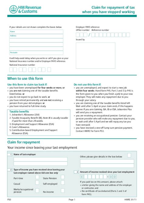 P50 Tax Form Printable Printable Forms Free Online