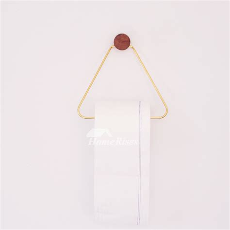 You don't need to have any extra space or even a wall hanging your toilet paper holder is best if you do it on the right side of the toilet. Triangle Brass Toilet Paper Holder Polished Gold Unique In ...