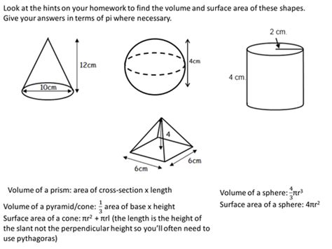 Try this drag the orange dots to adjust the base size and height of the pyramid and note how the area changes. Volume and surface area of spheres, pyramids, cones and ...