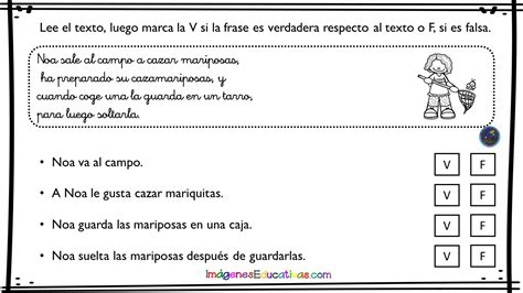 Ejercicio De ComprensiÓn Lectora Verdadero O Falso Imagenes Educativas