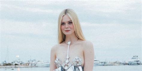 Elle Fanning S Cannes Party Dress Was Equal Parts Disco And Avant Garde