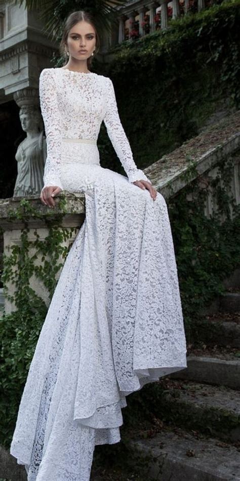 Berta Lace Wedding Dress With Long Sleeves Emmalovesweddings