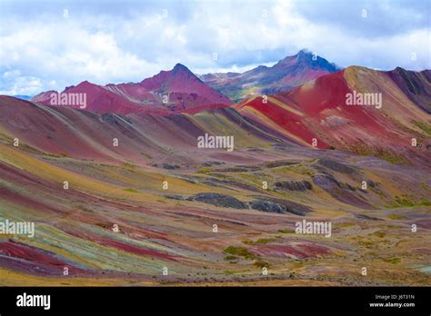 Vinicunca Montana De Siete Colores Or Rainbow Mountain Pitumarca