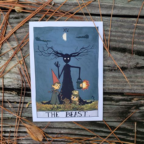 Over The Garden Wall The Beast Tarot Print 5x7 Etsy Uk