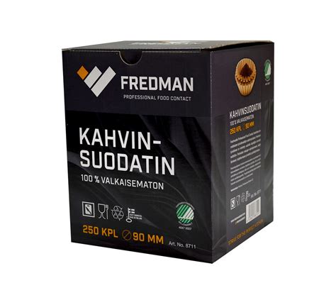 Fredman Kahvinsuodatin 90mm 250kpl — Horeca Tukku Kespro