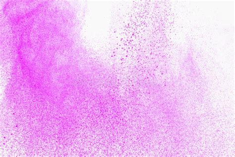 Abstract Pink Dust Explosion On White Background Abstract Pink Powder
