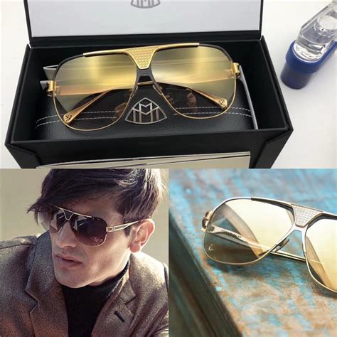 Luxury Top K Gold Men Eyewear Car Brand Maybach Designer Glasses Pilot